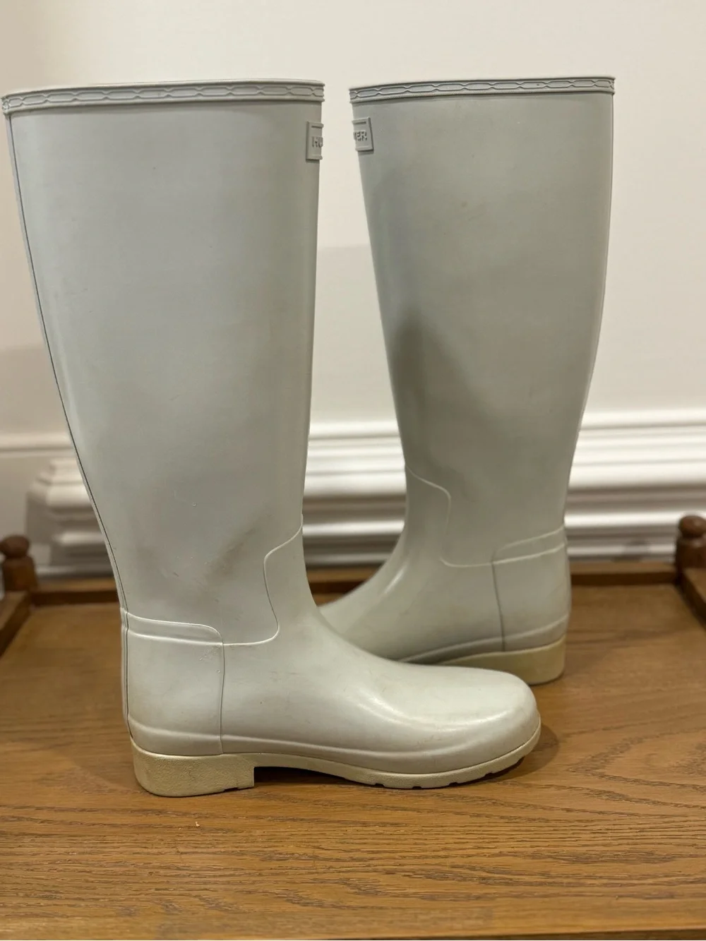 Hunter Original Tall Women's Refined GLOSS Tall Rain Boots Stormy Gray Size 7